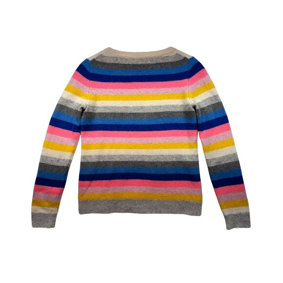 J. Crew Striped Lambs Wool & Nylon Sweater S Multicolor Rainbow - Picture 7 of 10
